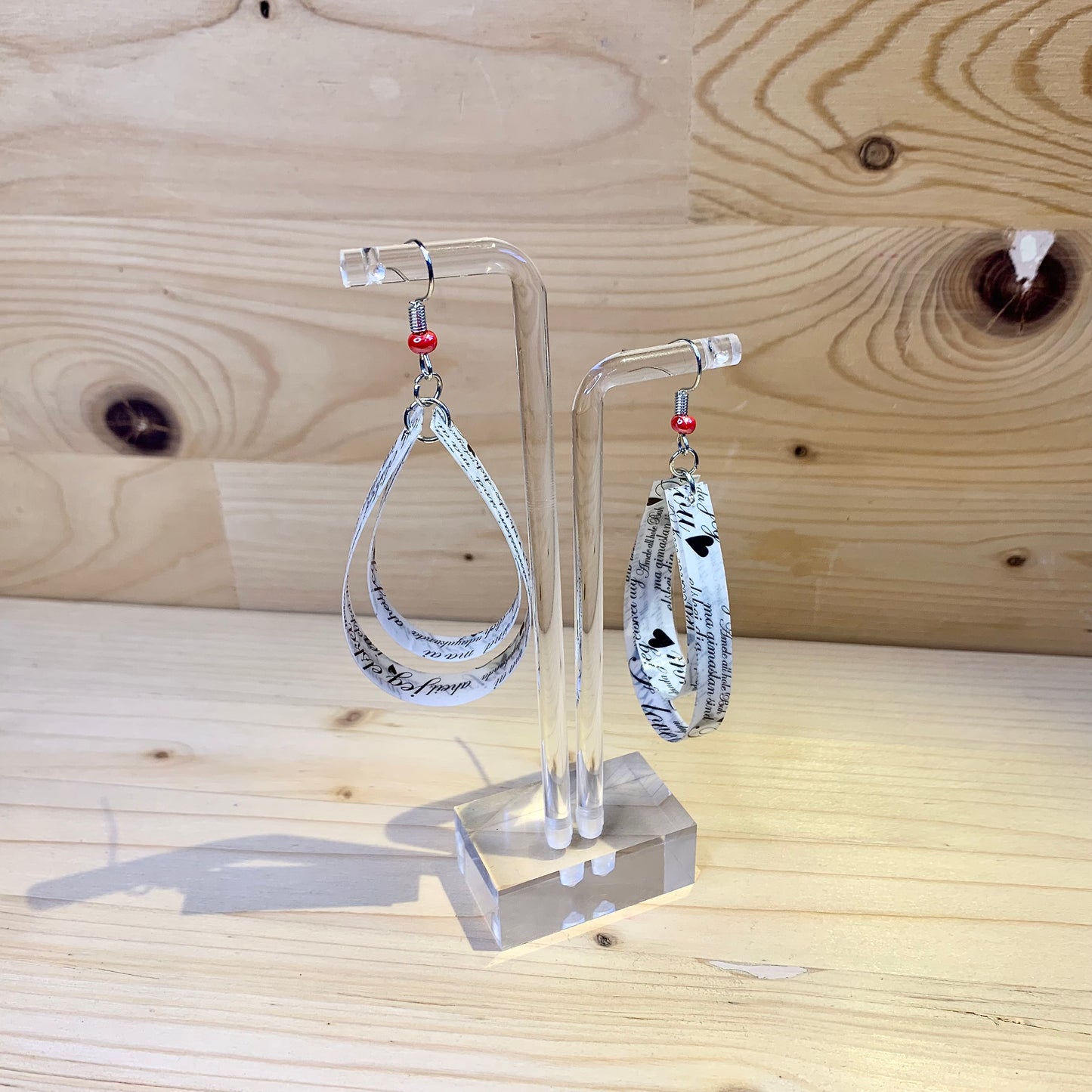 Washi Tape Earrings - I love You!