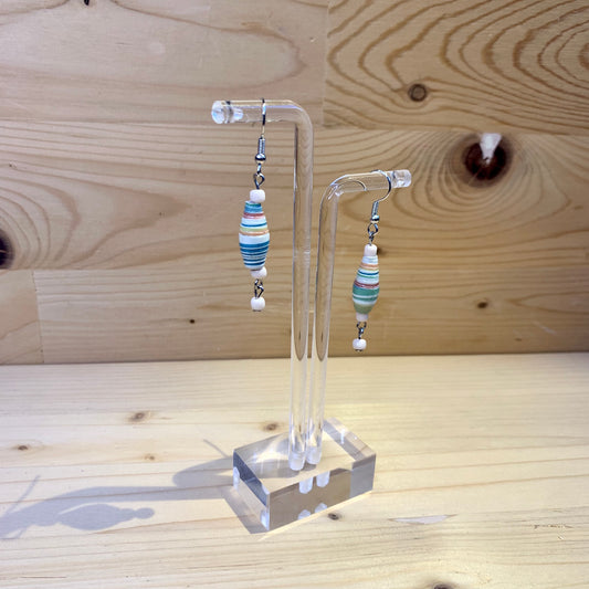 Paper Bead Earrings - Pastel Color