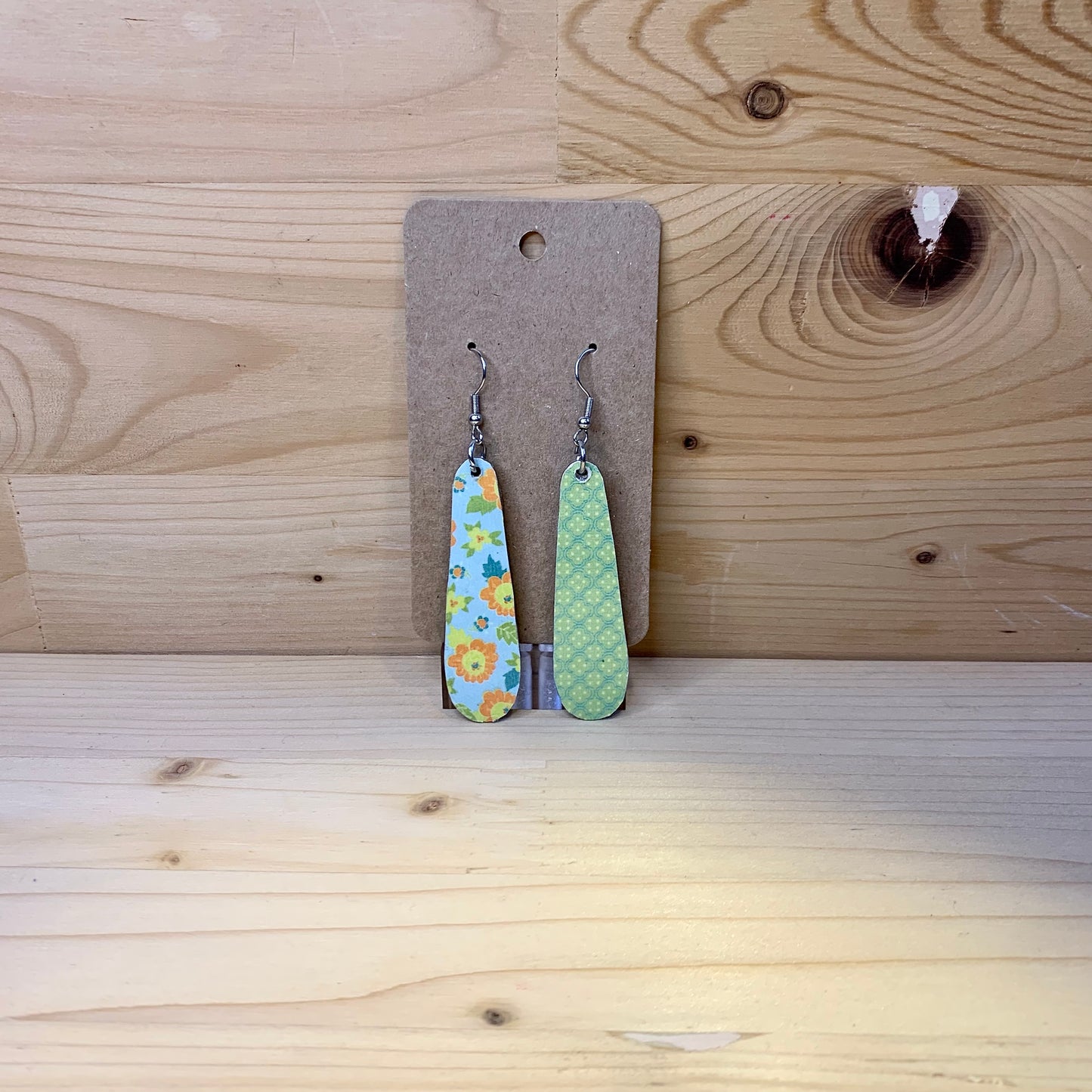 Wood Based Earrings - Flowers