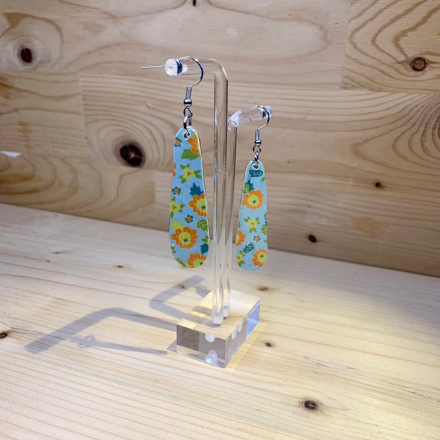 Wood Based Earrings - Flowers