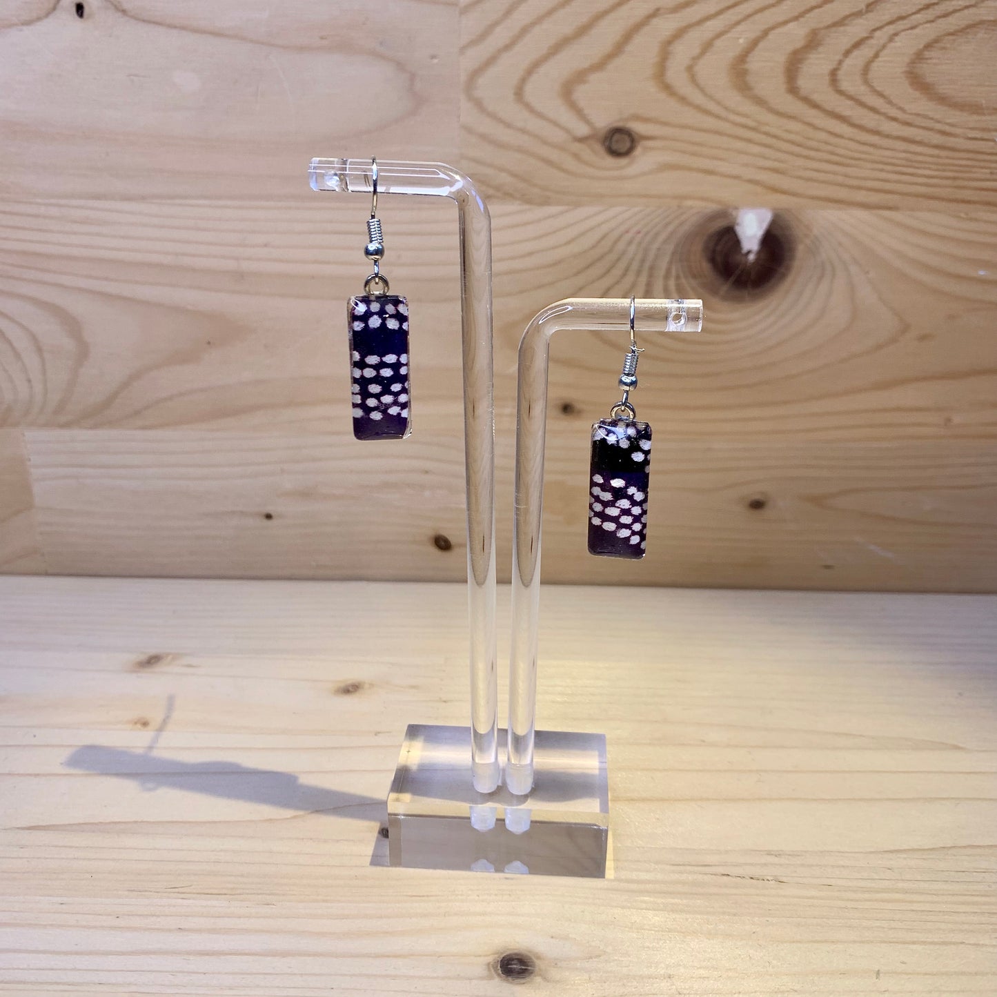 Japanese Paper Earrings - Violet