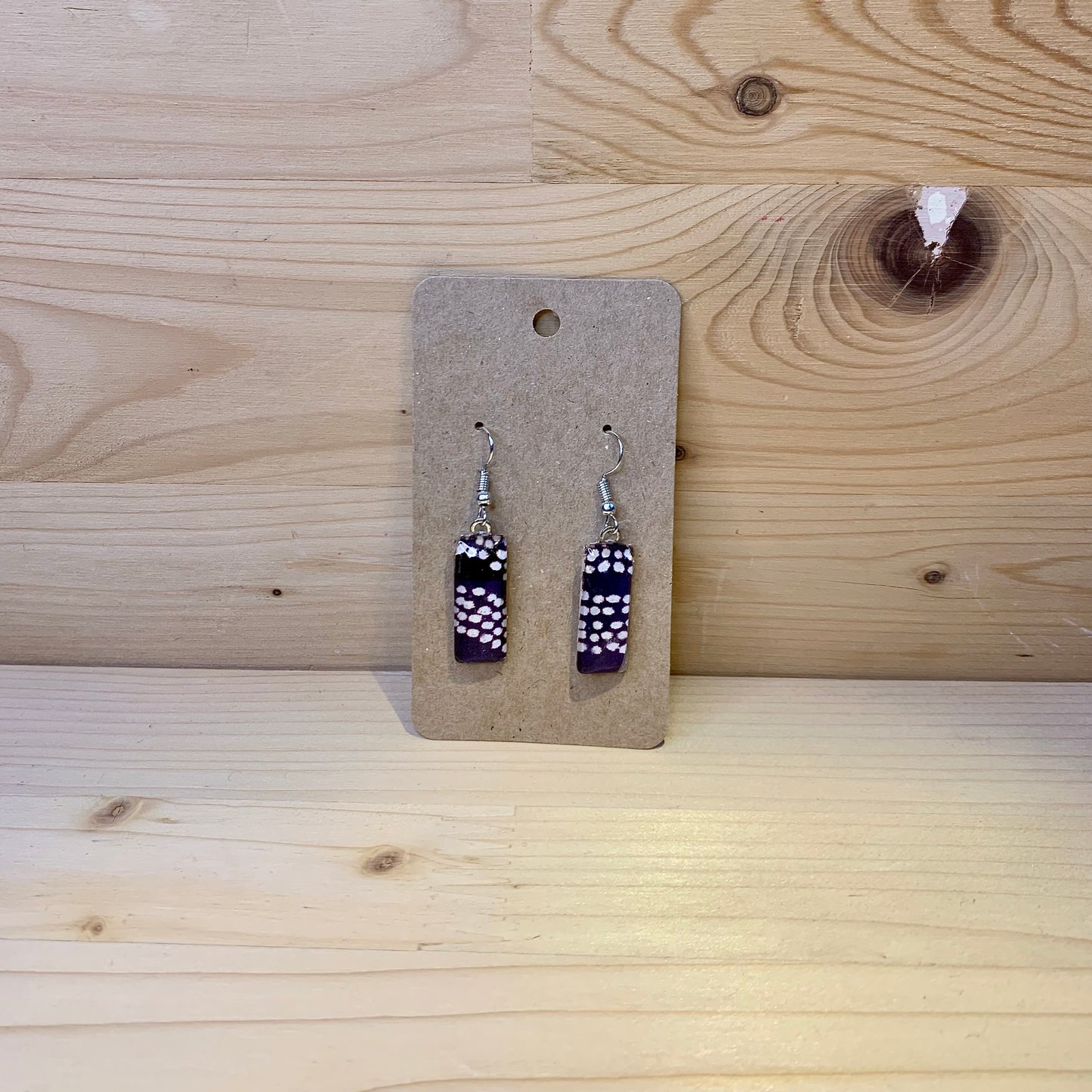 Japanese Paper Earrings - Violet