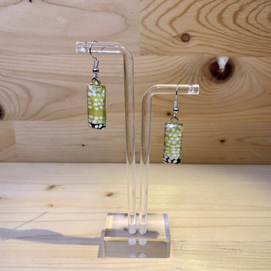 Japanese Paper Earrings - Yellow & Black