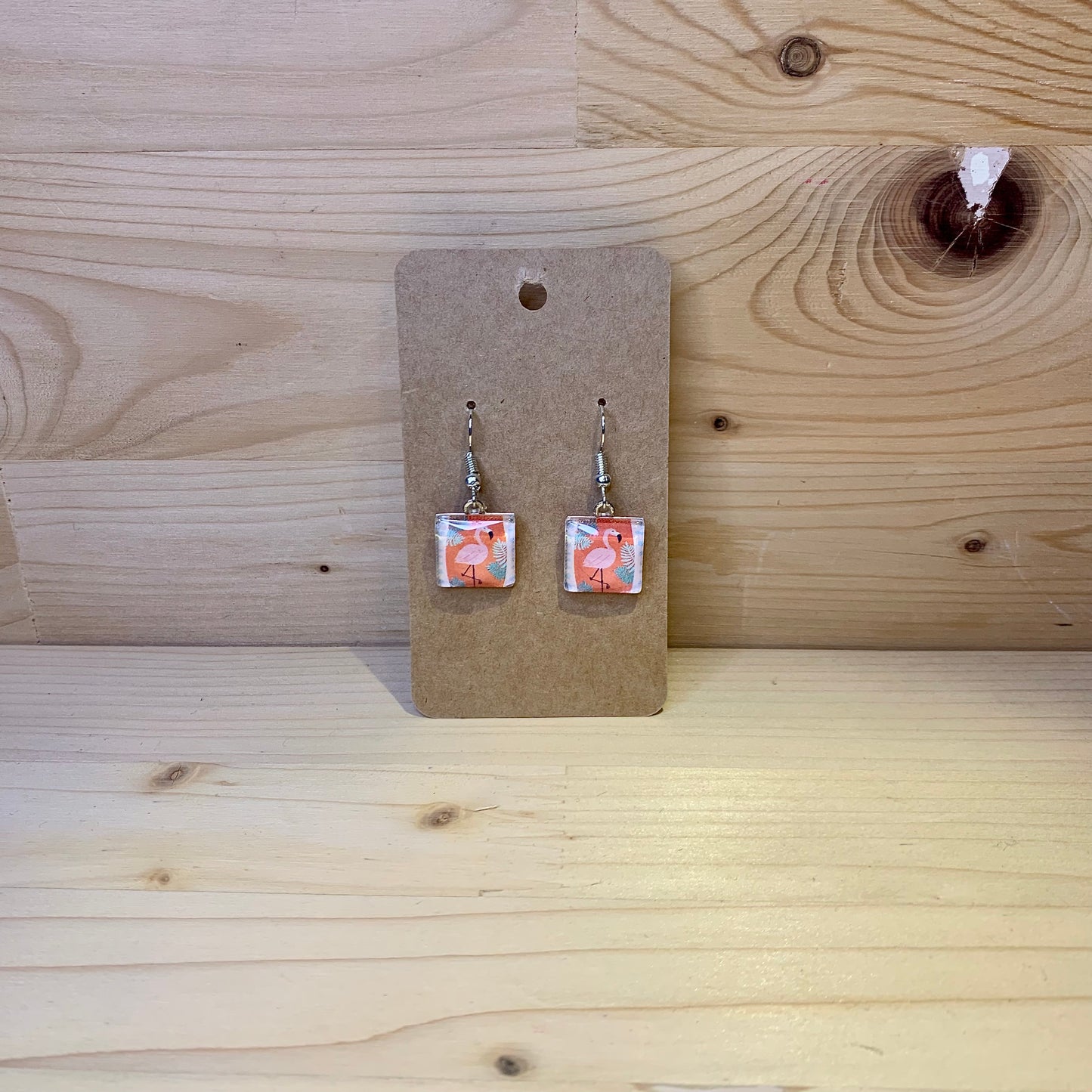 Travel Earrings - Florida Pink Flamingo