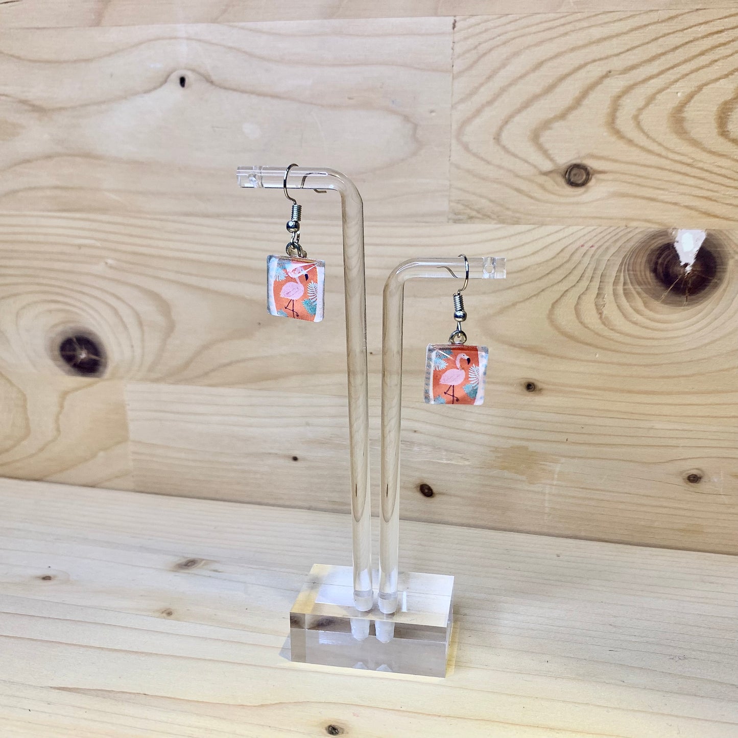 Travel Earrings - Florida Pink Flamingo