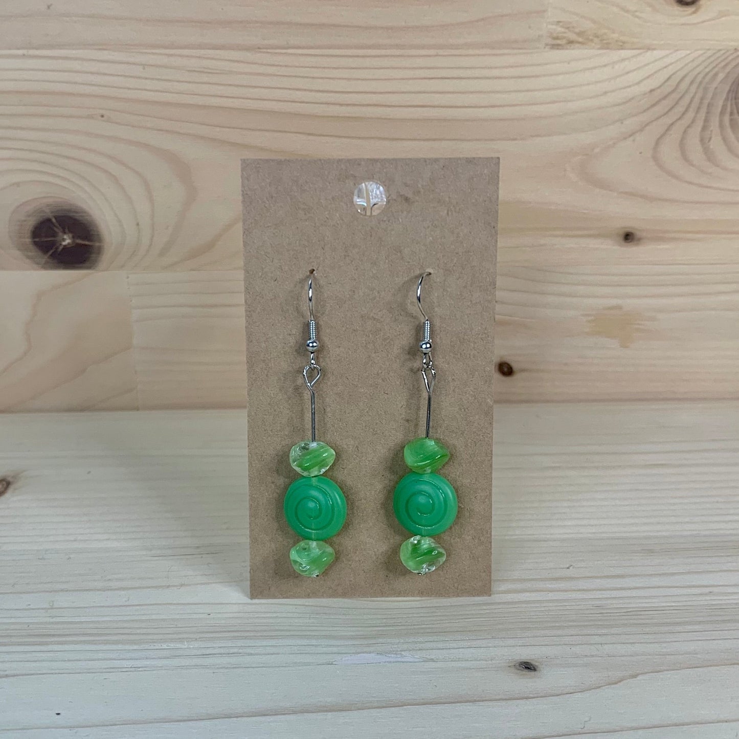 Vintage Green Beads Earrings