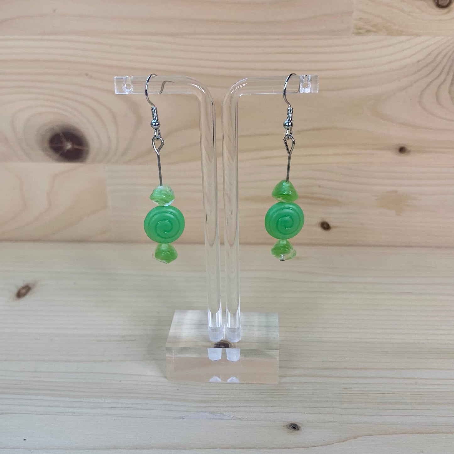 Vintage Green Beads Earrings