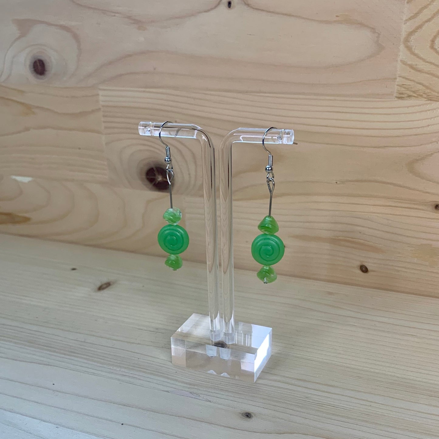 Vintage Green Beads Earrings