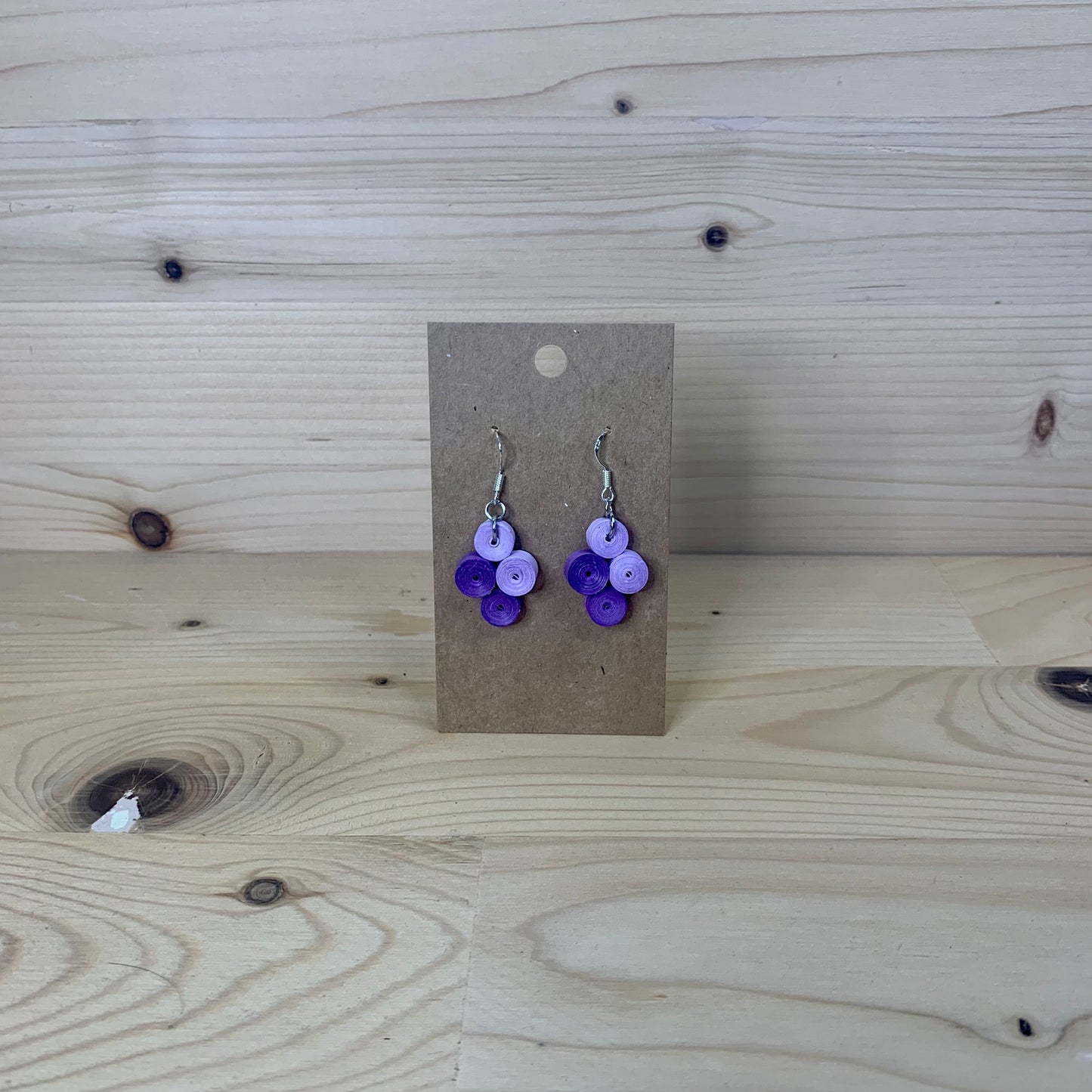 Shades of Purple Quilled Paper Circle Earrings