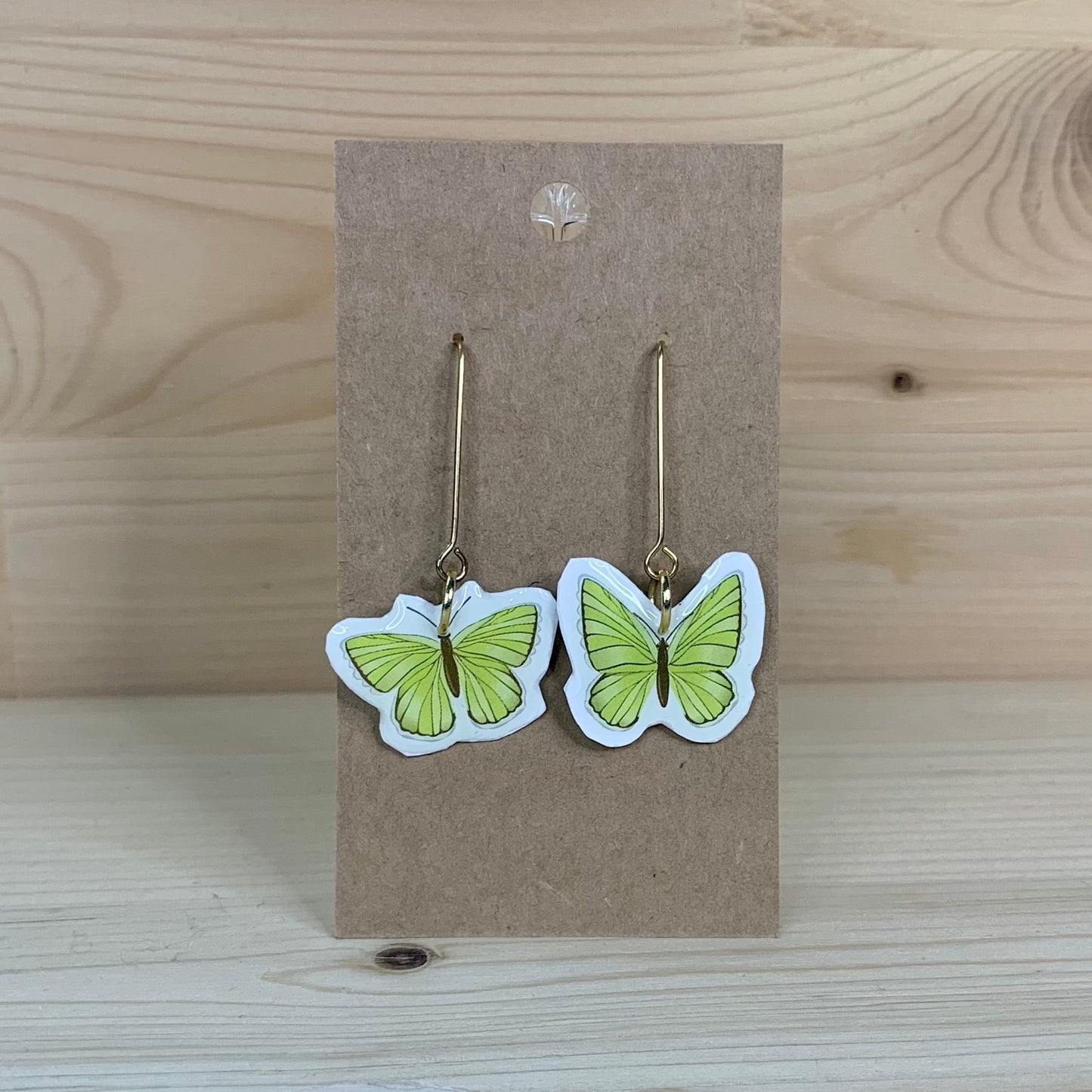 Green Butterfly Earrings