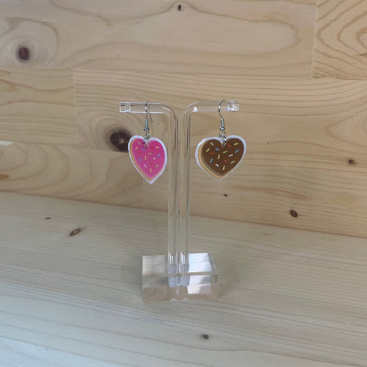 Heart Shaped Doughnut Earrings