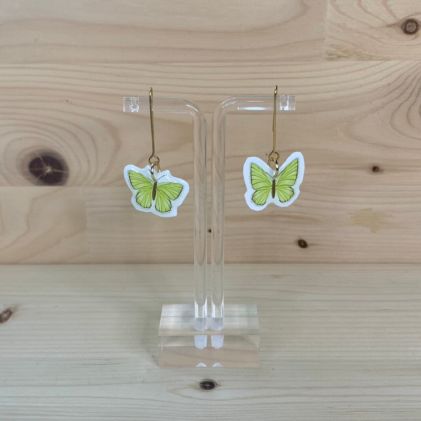 Green Butterfly Earrings