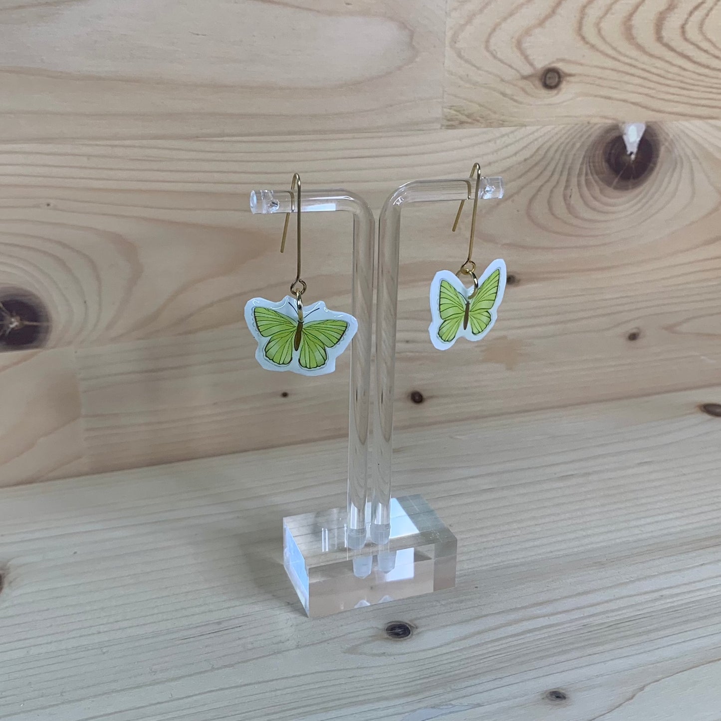 Green Butterfly Earrings