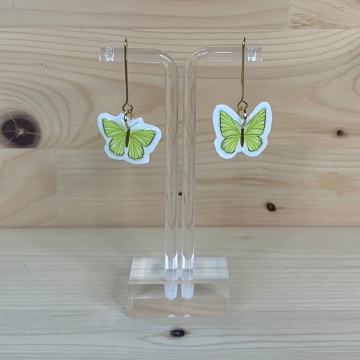 Green Butterfly Earrings