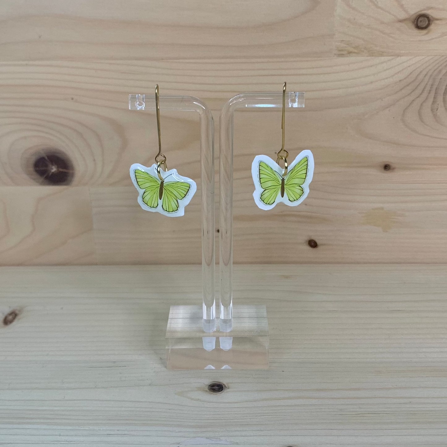 Green Butterfly Earrings